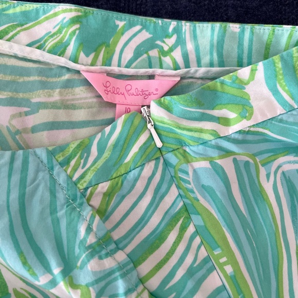 Lilly Pulitzer green/blue/white shorts size 10 - Picture 4 of 7